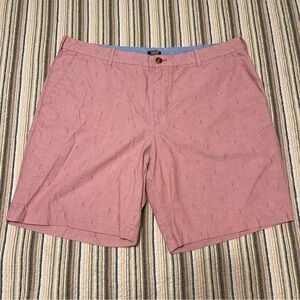 Izod Light Red Anchor Patterned Flat Front Men's 40 Golf Shorts